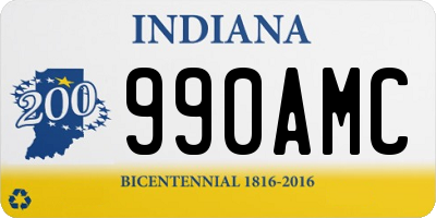 IN license plate 990AMC