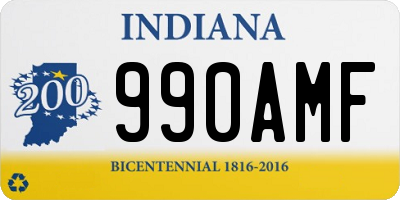 IN license plate 990AMF