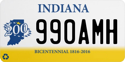 IN license plate 990AMH