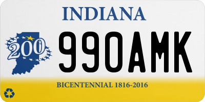 IN license plate 990AMK