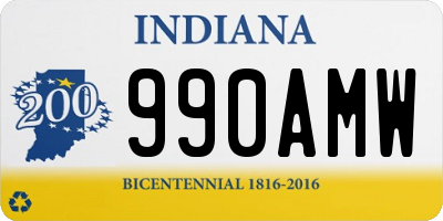 IN license plate 990AMW