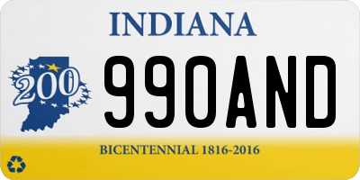 IN license plate 990AND