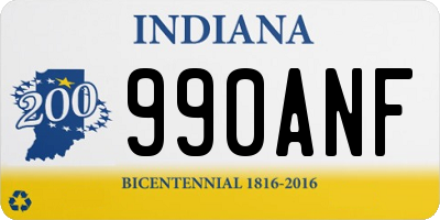 IN license plate 990ANF