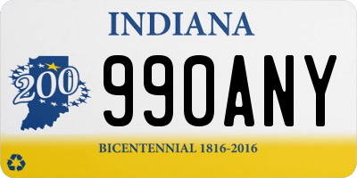 IN license plate 990ANY