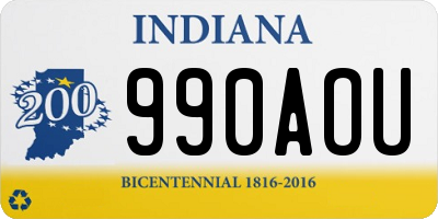 IN license plate 990AOU