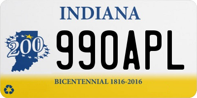 IN license plate 990APL