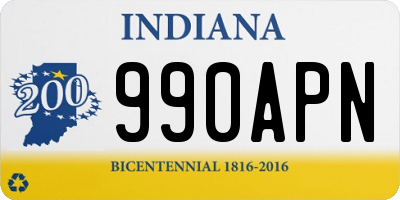 IN license plate 990APN