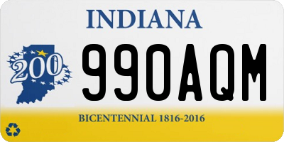 IN license plate 990AQM