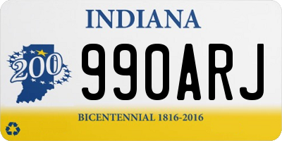 IN license plate 990ARJ