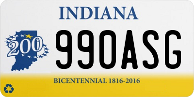 IN license plate 990ASG