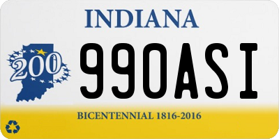 IN license plate 990ASI