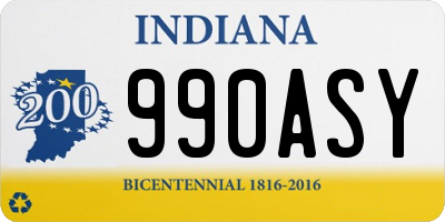 IN license plate 990ASY