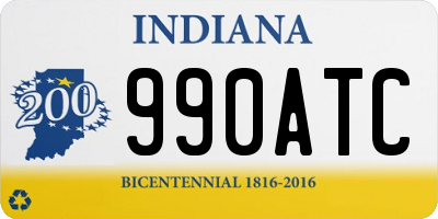 IN license plate 990ATC