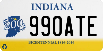 IN license plate 990ATE