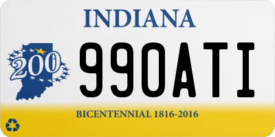 IN license plate 990ATI