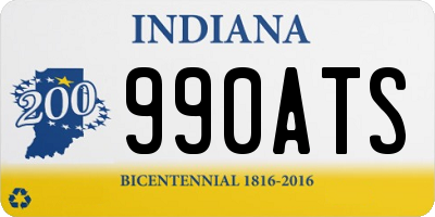 IN license plate 990ATS