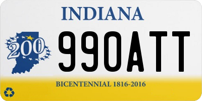 IN license plate 990ATT