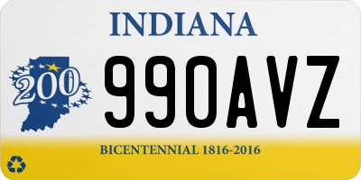 IN license plate 990AVZ