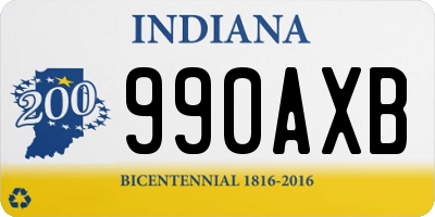 IN license plate 990AXB