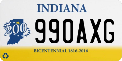 IN license plate 990AXG