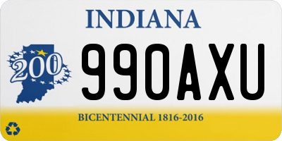 IN license plate 990AXU