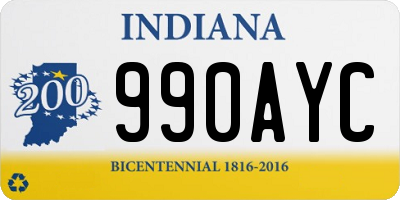 IN license plate 990AYC