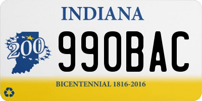 IN license plate 990BAC