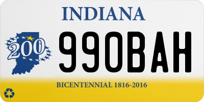 IN license plate 990BAH