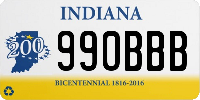 IN license plate 990BBB