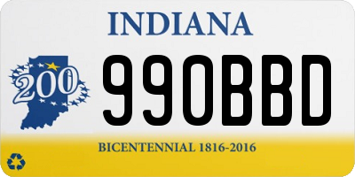 IN license plate 990BBD