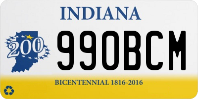 IN license plate 990BCM