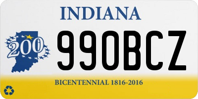 IN license plate 990BCZ