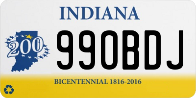 IN license plate 990BDJ