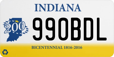 IN license plate 990BDL
