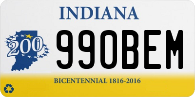 IN license plate 990BEM