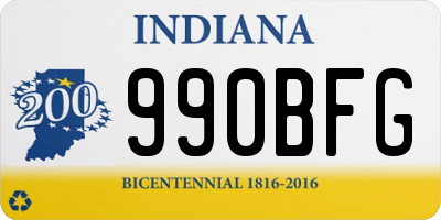 IN license plate 990BFG