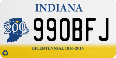 IN license plate 990BFJ