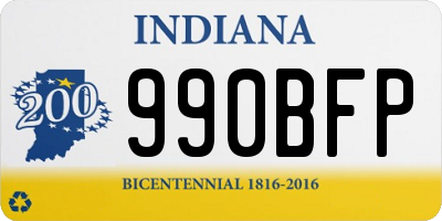 IN license plate 990BFP