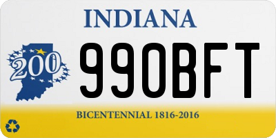 IN license plate 990BFT