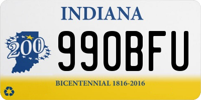 IN license plate 990BFU
