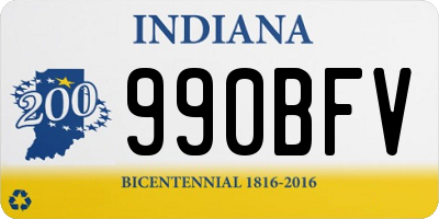 IN license plate 990BFV