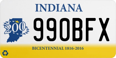 IN license plate 990BFX