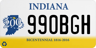 IN license plate 990BGH