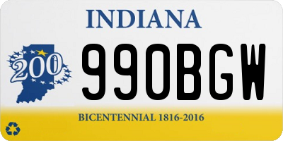 IN license plate 990BGW