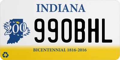 IN license plate 990BHL