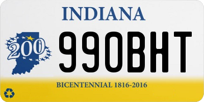 IN license plate 990BHT