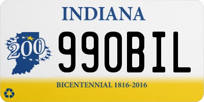 IN license plate 990BIL