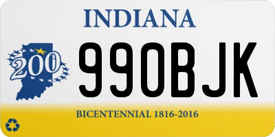 IN license plate 990BJK