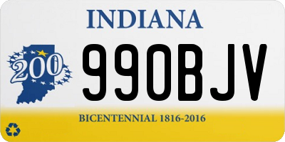 IN license plate 990BJV