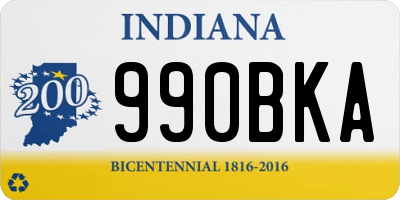 IN license plate 990BKA